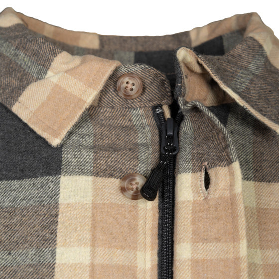Life line Jervis Padded Flannel Shirt heren beige maat 3XL