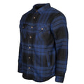Life line Jervis Padded Flannel Shirt heren blauw zwart maat 3XL