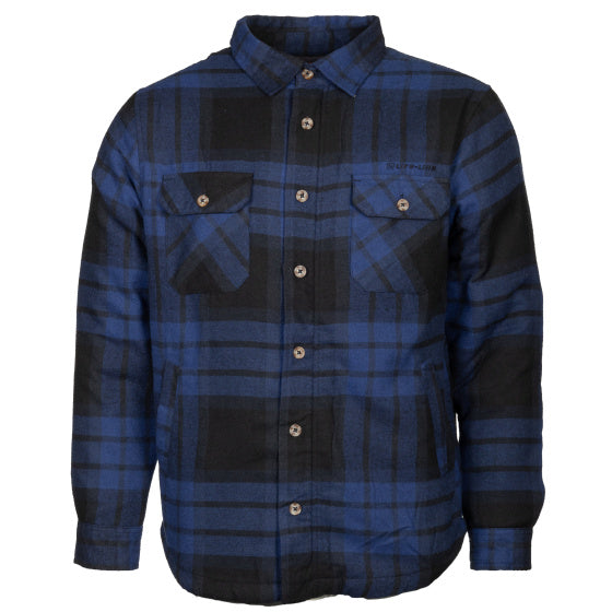 Life line Jervis Padded Flannel Shirt heren blauw zwart maat 3XL