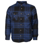 Life line Jervis Padded Flannel Shirt heren blauw zwart maat 3XL