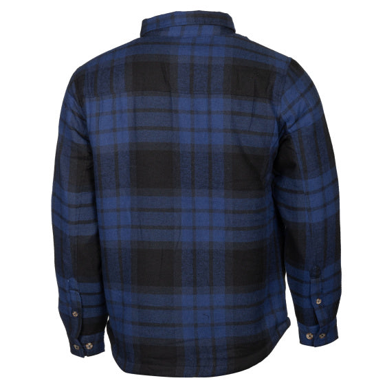 Life line Jervis Padded Flannel Shirt heren blauw zwart maat S