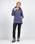 Life line Kya softshell parka dames donkerblauw maat 3XL