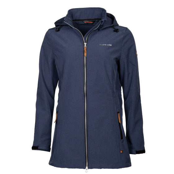 Life line Kya softshell parka dames donkerblauw maat S