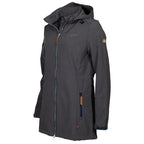 Life line Kya softshell parka dames donkergrijs maat XL