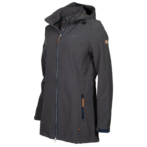 Life line Kya softshell parka dames donkergrijs maat 3XL