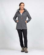 Life line Kya softshell parka dames donkergrijs maat 3XL
