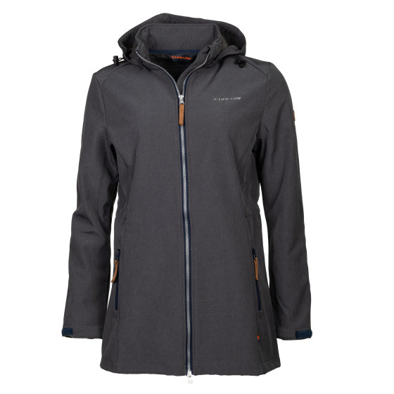 Life line Kya softshell parka dames donkergrijs maat S