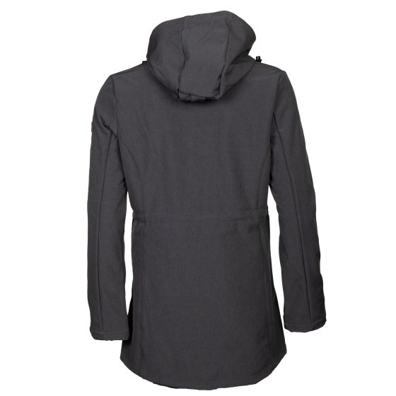 Life line Kya softshell parka dames donkergrijs maat S