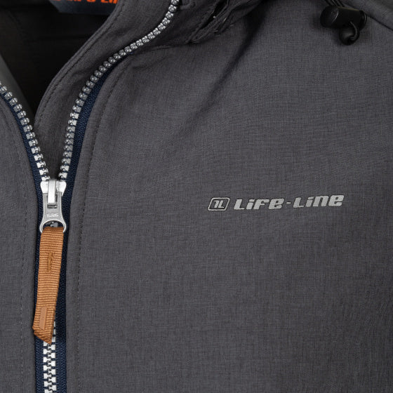 Life line Kya softshell parka dames donkergrijs maat XL