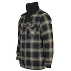 Life line Peter gevoerde flanel vest heren zwart/groen maat 3XL