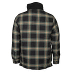 Life line Peter gevoerde flanel vest heren zwart/groen maat M
