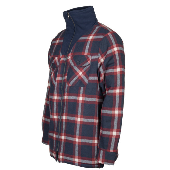 Life line Peter gevoerde flanel vest heren zwart/rood/wit maat XXL