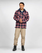 Life line Peter gevoerde flanel vest heren zwart/rood/wit maat XXL