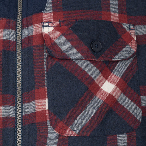 Life line Peter gevoerde flanel vest heren zwart/rood/wit maat 3XL