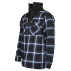 Life line Peter gevoerde flanel vest heren zwart/wit/blauw maat XL