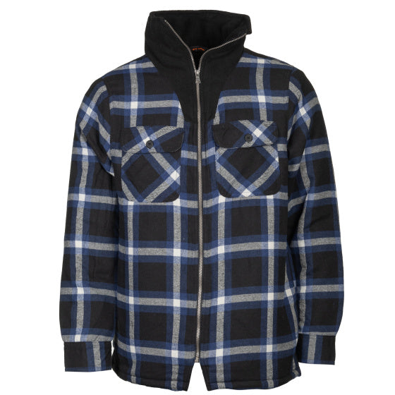 Life line Peter gevoerde flanel vest heren zwart/wit/blauw maat 3XL