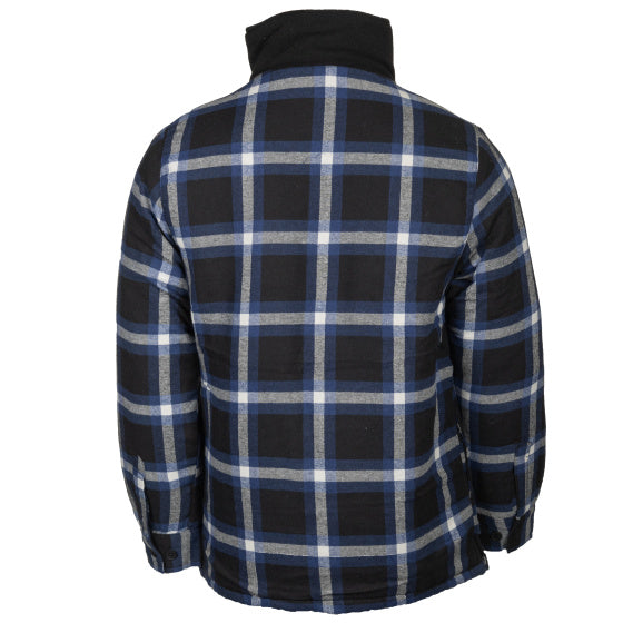 Life line Peter gevoerde flanel vest heren zwart/wit/blauw maat M