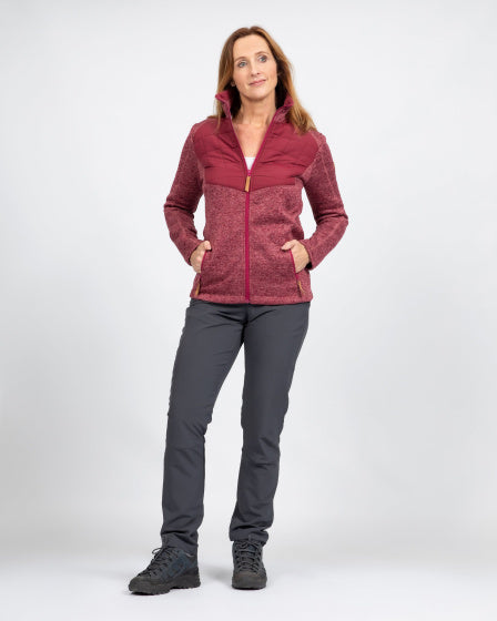 Life line Willemijn fleecevest dames bordeaux maat XXL