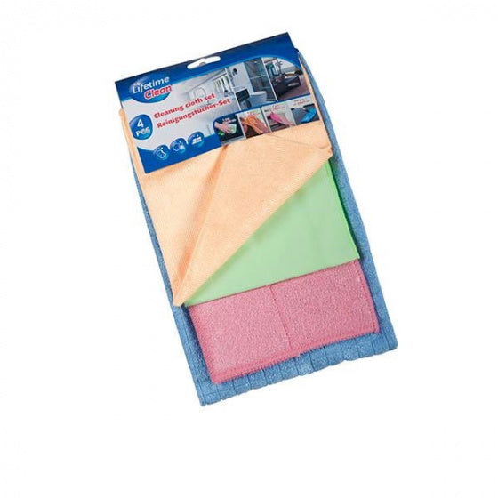 reinigingsdoekjes 4 stuks multicolor microvezel