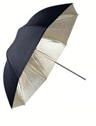 Linkstar Flitsparaplu PUK-84GB Goud/Zwart 100 cm (Omkeerbaar)