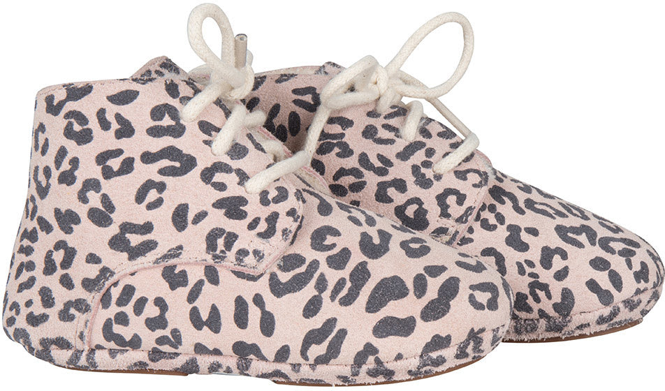 Little indians Babyschoenen High Top Leopard zachtroze maat 15