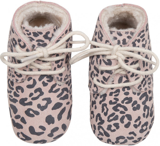 Little indians Babyschoenen High Top Leopard zachtroze maat 15