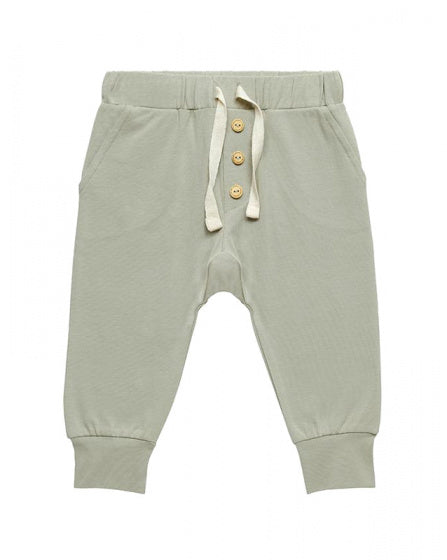 broek junior katoen groen maat 86