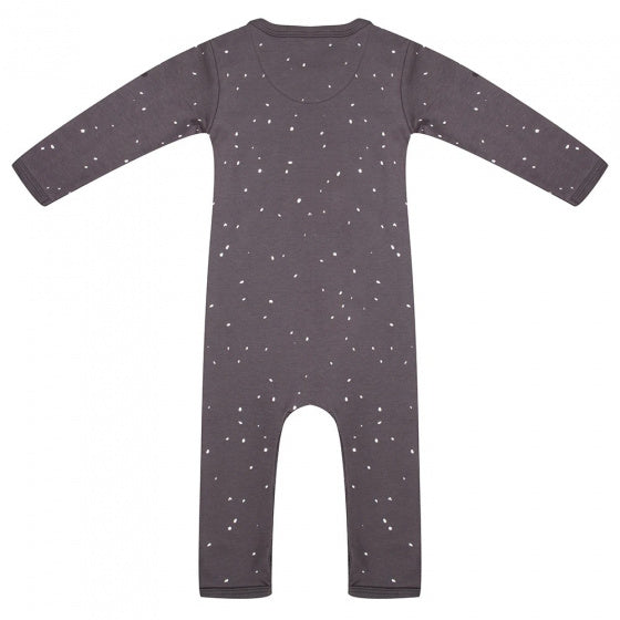 jumpsuit Dots junior katoen grijs/wit maat 80