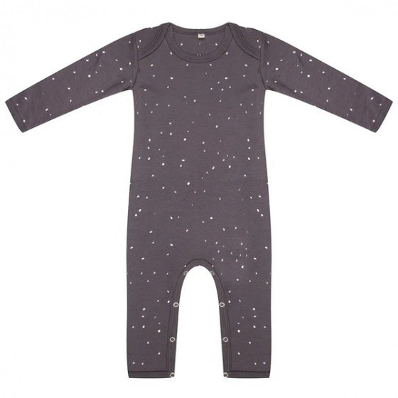 jumpsuit Dots junior katoen grijs/wit maat 80