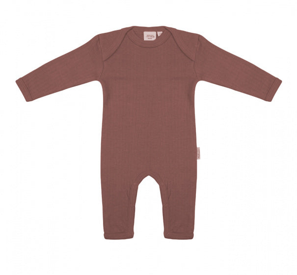 jumpsuit geribbeld meisjes katoen rood maat 0-1 maanden