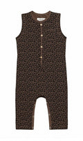 jumpsuit Leopard junior katoen bruin maat 110