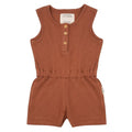 jumpsuit meisjes katoen bruin maat 4-5 jaar