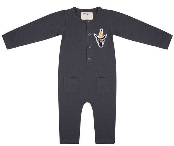 Little indians Jumpsuit Party Animal junior katoen grijs mt 74