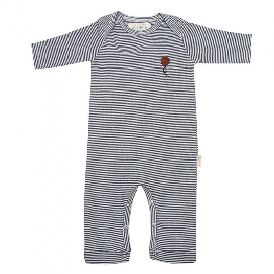 jumpsuit Stripes junior katoen zwart/wit maat 80