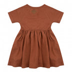 jurk junior katoen bruin maat 116