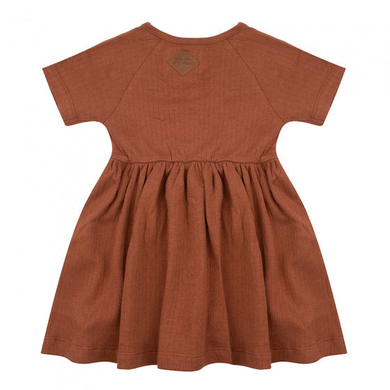 jurk junior katoen bruin maat 116