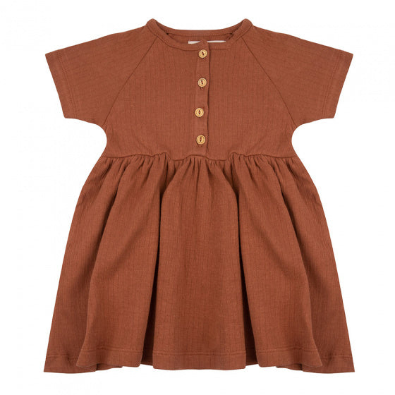 jurk junior katoen bruin maat 116