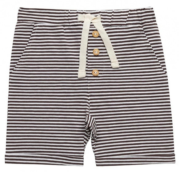 Little indians Short Stripe junior katoen bruin maat 56