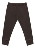 legging Rib junior katoen donkerbruin mt 12-18 maanden