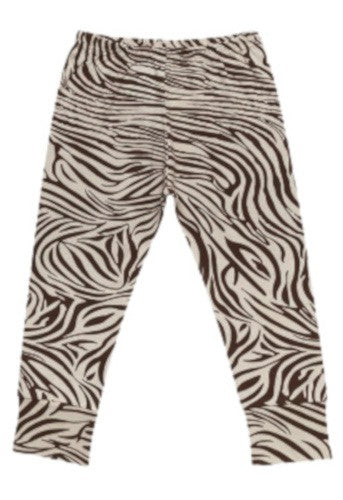 legging Zebra junior katoen zwart mt 9-12 maanden