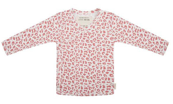 Little indians Longsleeve Leopard meisjes katoen roze/wit maat 74