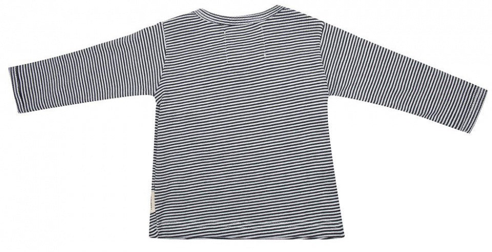 longsleeve Stripes junior katoen zwart/wit mt 62