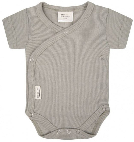onesie short Abbey Stone junior katoen taupe mt 80