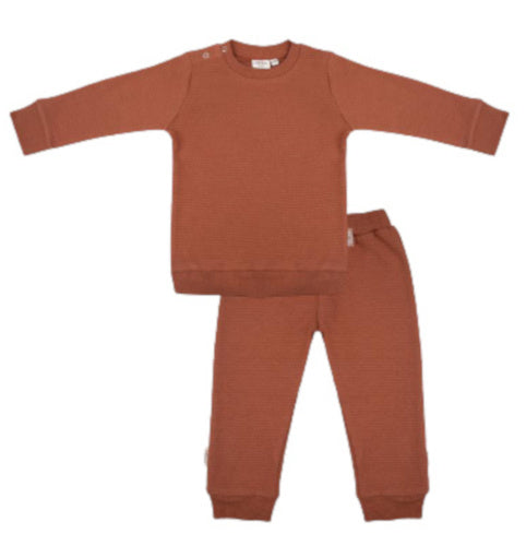 pyjama katoen roestbruin maat 6 jaar