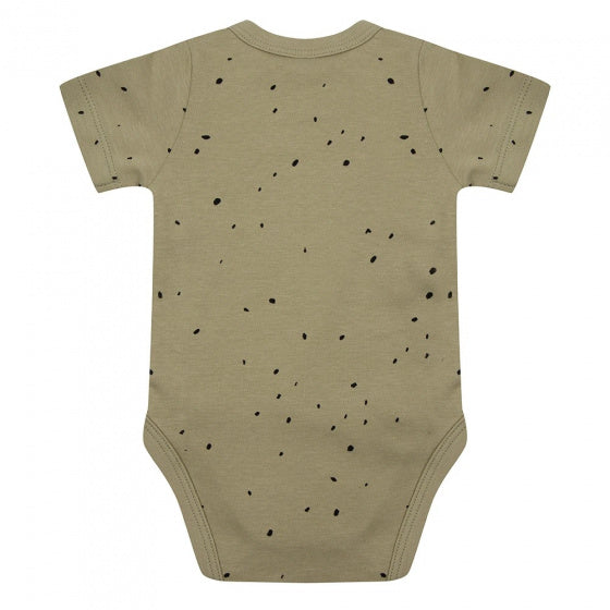 romper Dots junior katoen groen/zwart maat 62