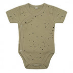 romper Dots junior katoen groen/zwart maat 62