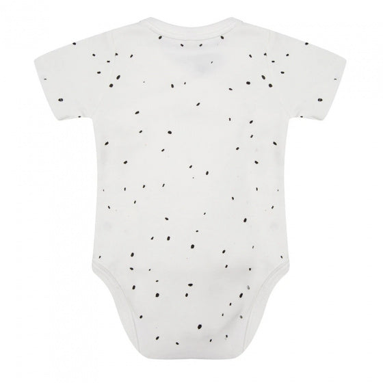 romper Dots junior katoen wit/zwart maat 80