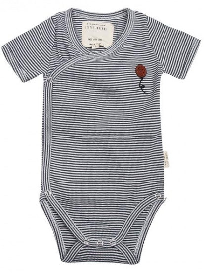 romper Stripes junior katoen zwart/wit maat 80