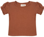 shirt Ruffle meisjes katoen koper maat 116