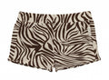 short Zebra meisjes katoen bruin/crème maat 80
